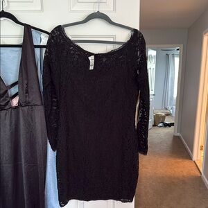 Elegant Black Lace Dress